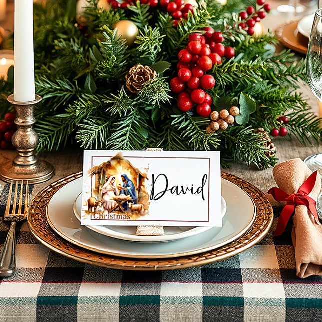 God jul Nativitet Placeringskort (Skapare uppladdad)