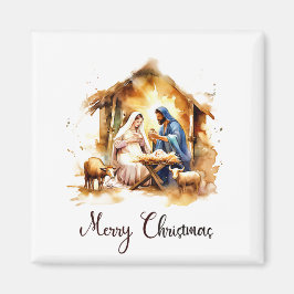 God jul Nativity Magnet
