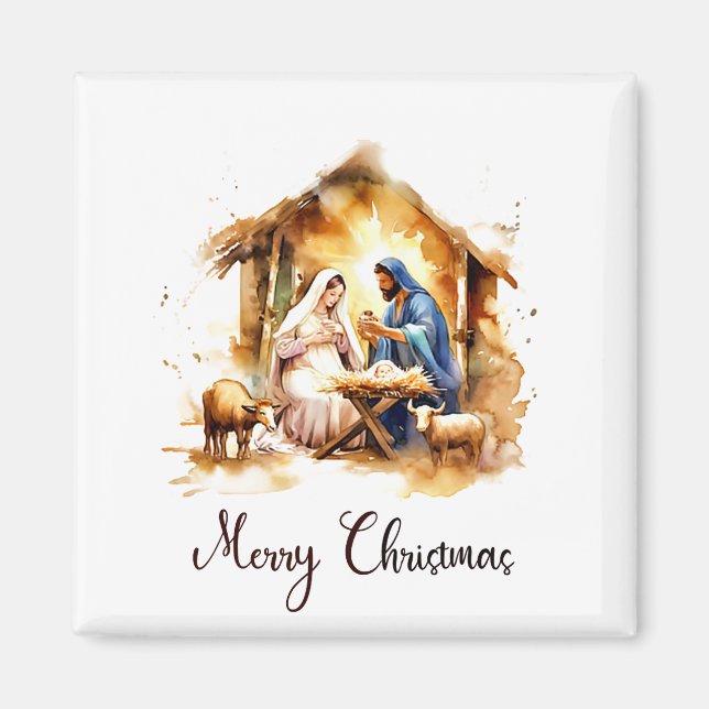 God jul Nativity Magnet (Framsidan)