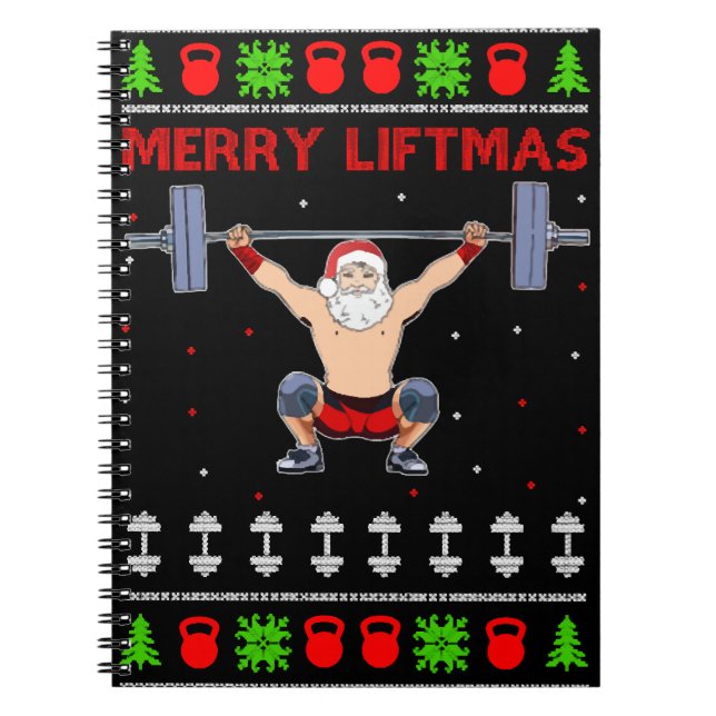 God jul, nattlig julviktning anteckningsbok (Framsidan)