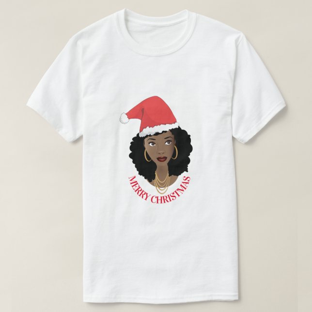 God jul, Natural Hair Beauty T Shirt (Design framsida)