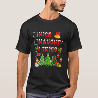 God jul Naughn jag testade Julafton Träd Light T Shirt