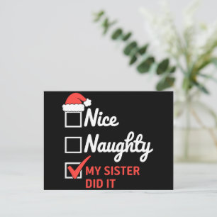 God jul Naughn Sister gjorde det Julafton-familjen Helg Vykort