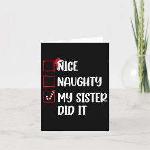 God jul Naughn Sister gjorde det Julafton-familjen Kort