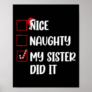 God jul Naughn Sister gjorde det Julafton-familjen Poster