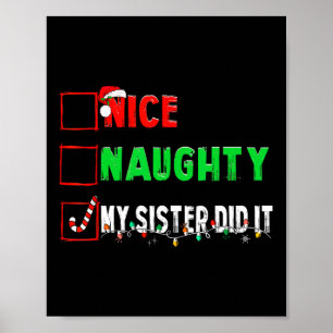 God jul Naughn Sister gjorde det Julafton-familjen Poster