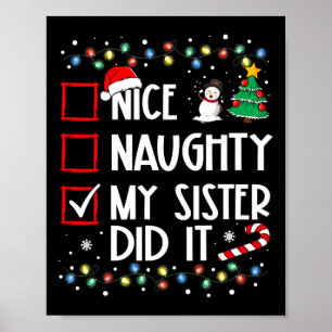 God jul Naughn Sister gjorde det Julafton-familjen Poster