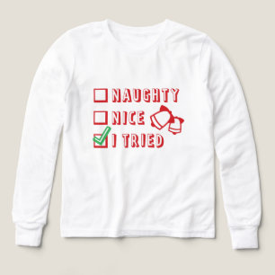God jul, Naughny eller Nice eller Testad lista T Shirt