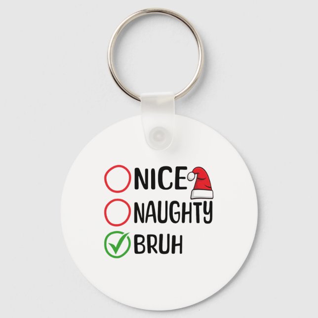 God jul, Naughty Bruh Julafton List SA Nyckelring (Framsida)