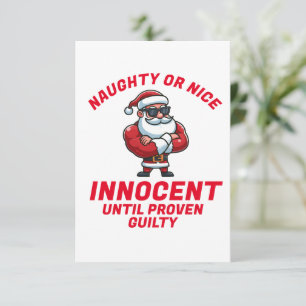 God jul Naughty eller Nice - bevisa det! Kort