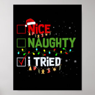 God jul Naughty jag försökte med Helgdag Julafton Poster