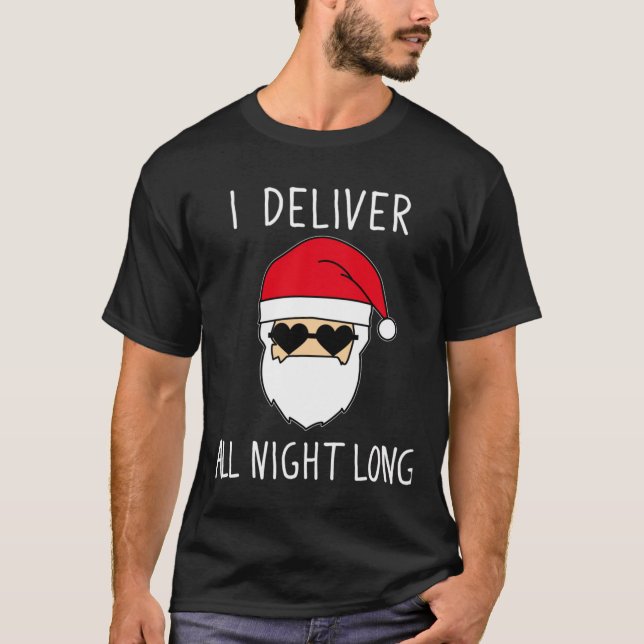 God jul Naughty Santa InLämplig Kristus T Shirt (Framsida)