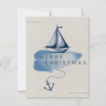 God jul Nautical Helgdag Card