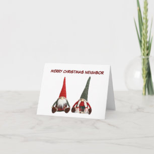 **GOD JUL NEIGHBOR** GNOME HUMOR KORT