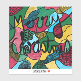 GOD JUL NEUROGRAFISK OCH SVART LINJE KLISTERMÄRKEN