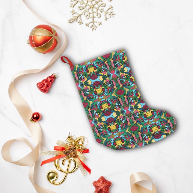 GOD JUL NEUROGRAFISK OCH SVART LINJE LITEN JULSTRUMPA (Skapare uppladdad)