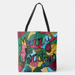 GOD JUL NEUROGRAFISK OCH SVART LINJE TYGKASSE