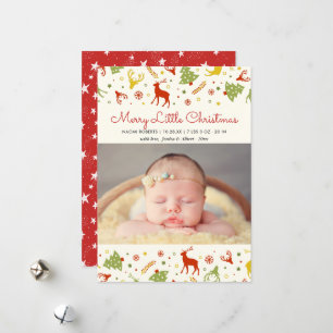 God jul New Born Baby First Julafton Julkort