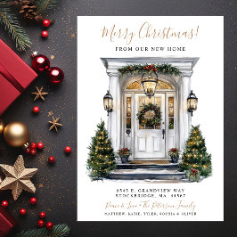 God jul New Home Front Flytta Meddelande