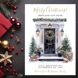 God jul New Home Front Flytta Meddelande