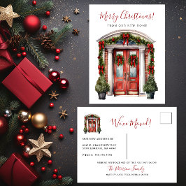 God jul New Home Front Flytta Meddelande Vykort