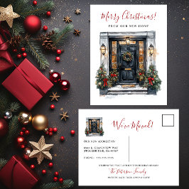 God jul New Home Front Flytta Meddelande Vykort