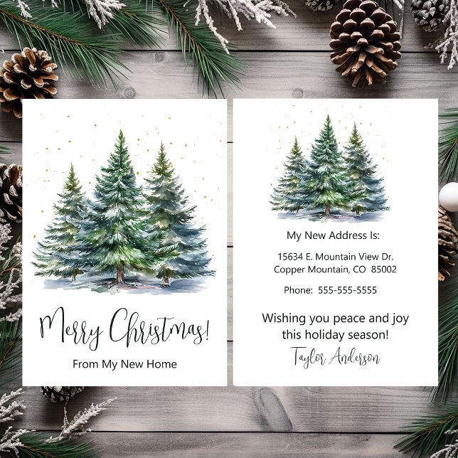 God jul New Home Gräs Träd Meddelande (Skapare uppladdad)