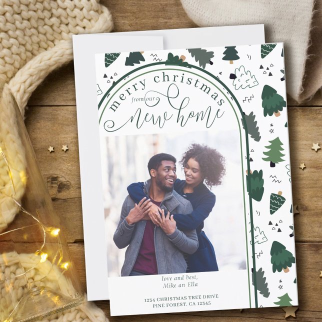 God jul New Home Photo jul Gräs Träd Meddelande (Skapare uppladdad)