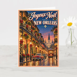 God Jul New Orleans Vintage Resa Jul Kort