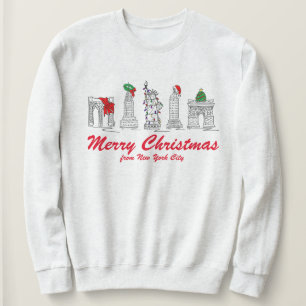 God jul New York City NYC Landmarks Julafton Tee Shirt
