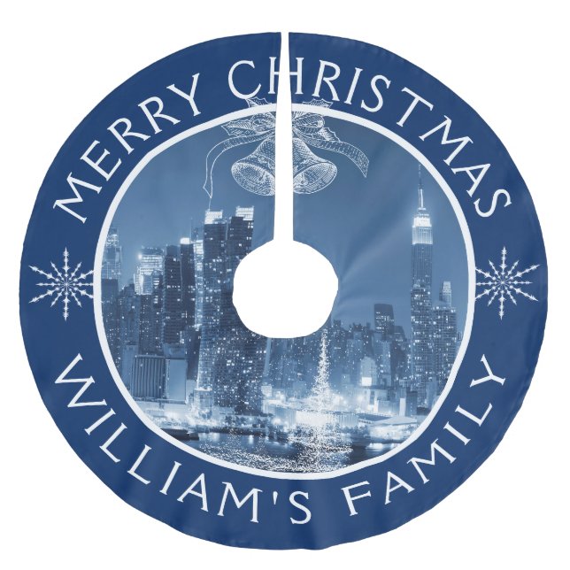 God jul New-York City Winter Ligcape Julgransmatta Borstad Polyester (Framsidan)