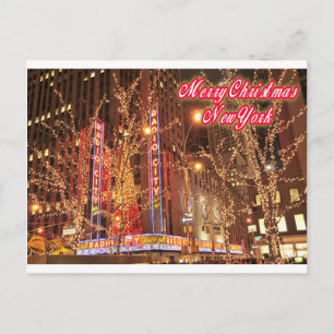 God jul New York Helg Vykort