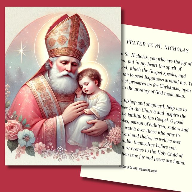 God jul, Nicholas. Baby Jesu helgdag Placeringskort (Skapare uppladdad)