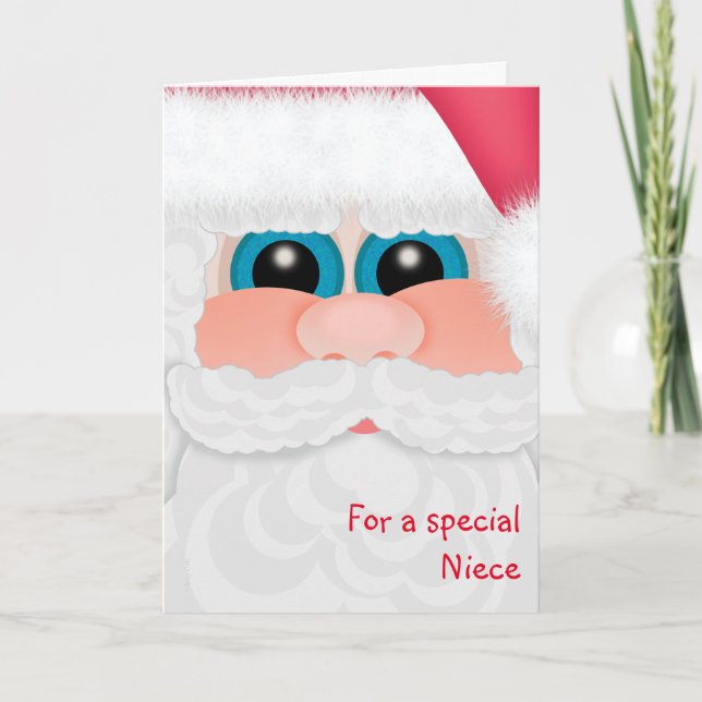God jul Niece Sweet Santa Helgkort (Framsida)