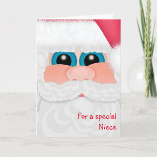 God jul Niece Sweet Santa Helgkort