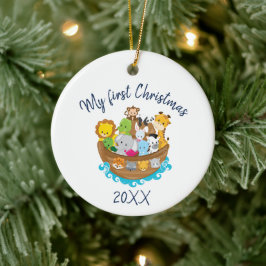 God jul Noahs Ark keramiska prydnadsföremål Julgransprydnad Keramik