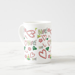 God Jul, Noel Bone Kina Mugg Benporslin Mugg