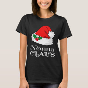 God jul Nonna Claus Matching Pajama Santa Hat X- T Shirt