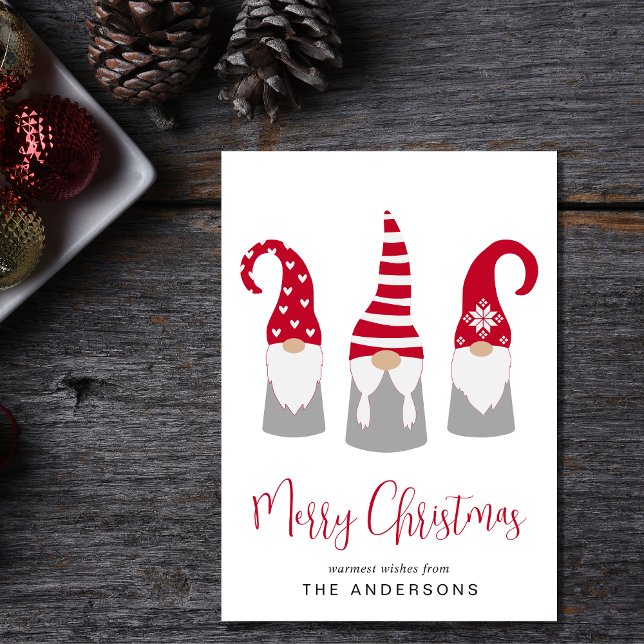 God jul Nordic Gnomes Julkort (Spread the love and joy of the season with your friends and family near and far)