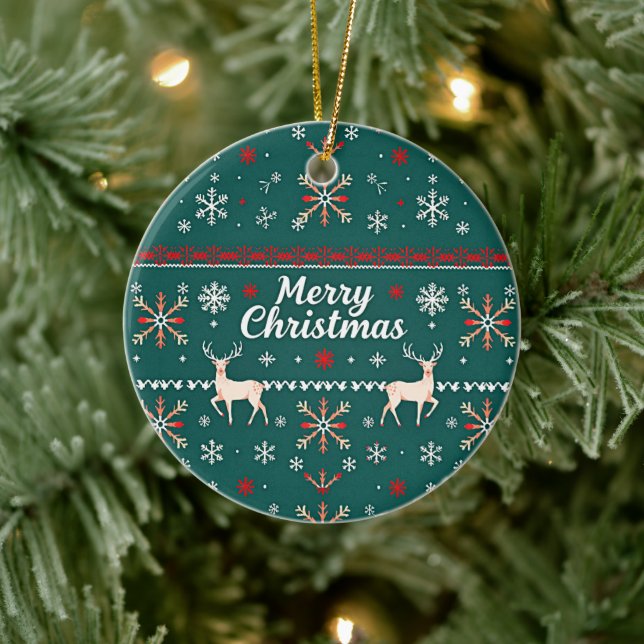 God Jul nordiskt mönster Julgransprydnad Keramik (Träd)