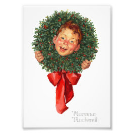 God Jul - Norman Rockwell - Little Boy Fototryck