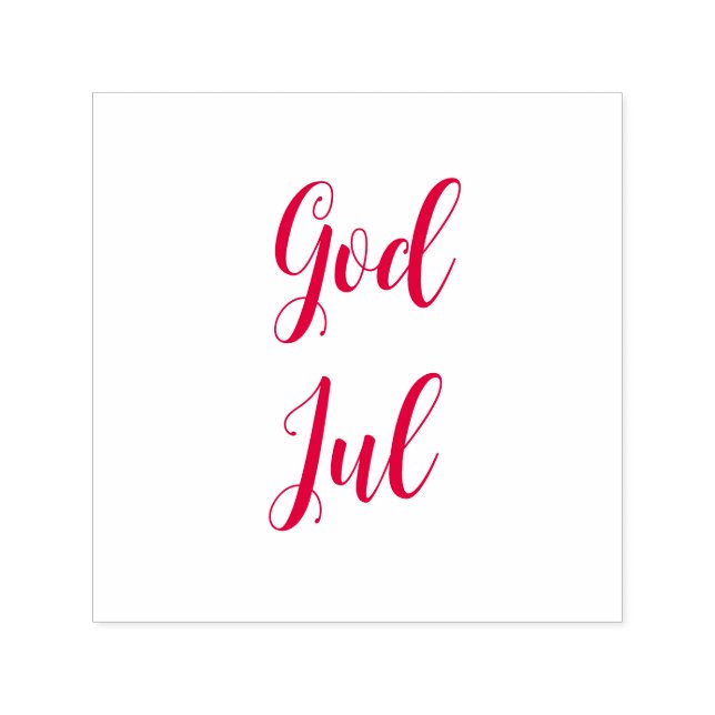 God Jul Norska jul Hälsning Självfärgande Stämpel (Design)