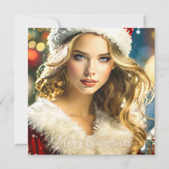 God jul - nostalgisk jul julkort (Framsida)