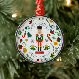 God jul nötknäppare anpassad monogram julgransprydnad metall
