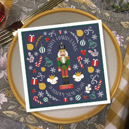 God jul nötknäppare anpassad monogram pappersservett
