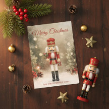God jul nötknäppare familj julkort
