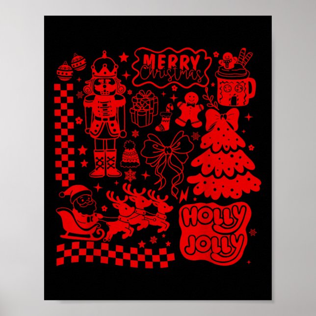 God Jul Nötknäppare Tomte Klaus Pepparkaka Poster (Framsidan)