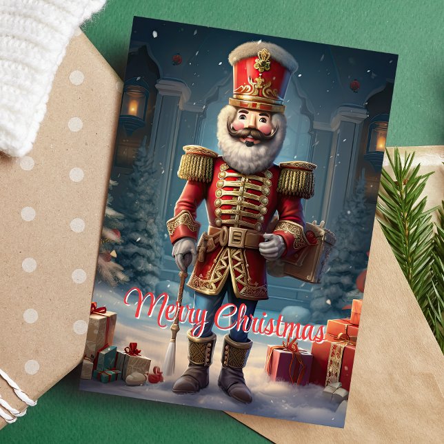 God Jul Nötknäpparsoldat Helgkort (Skapare uppladdad)