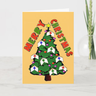 God jul Nurse Cap Träd Helgkort