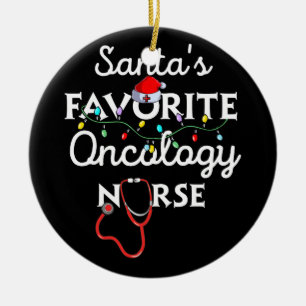 god jul Nurse Crew Santa's Oncology Julgransprydnad Keramik